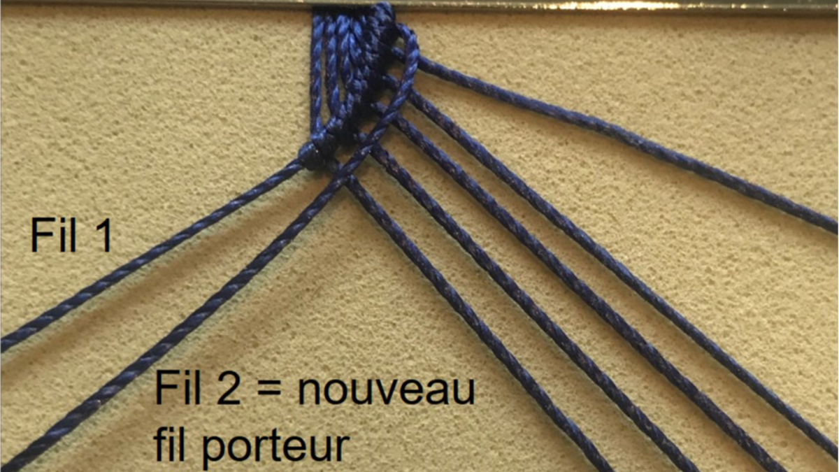 Bracelet homme en micro macramé : Etape 9