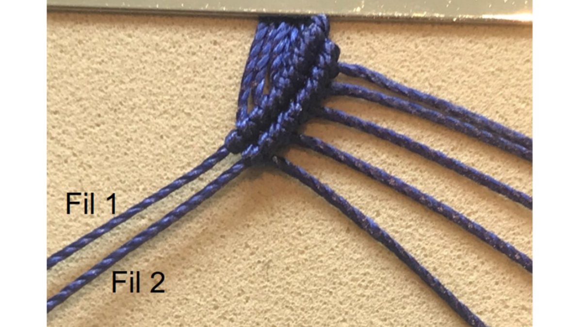 Bracelet homme en micro macramé : Etape 11