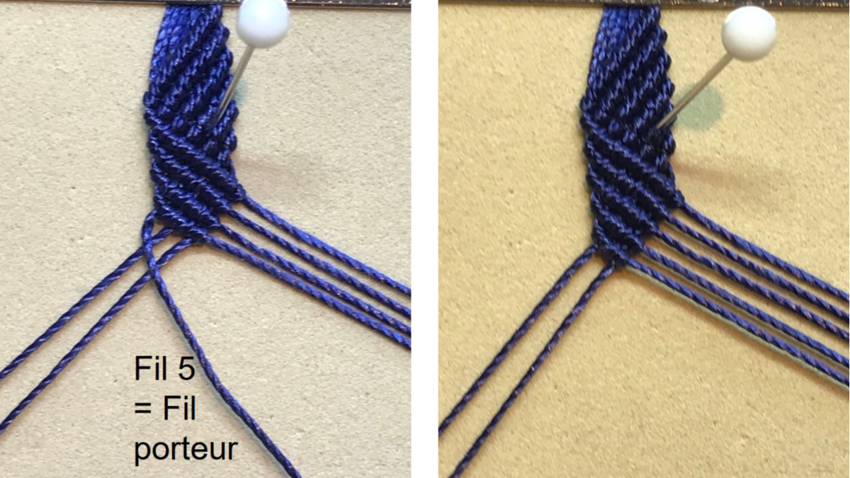 Bracelet homme en micro macramé : Etape 23
