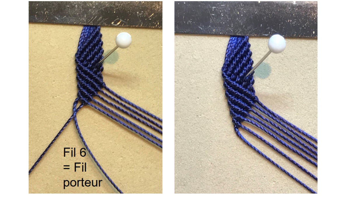 Bracelet homme en micro macramé : Etape 24