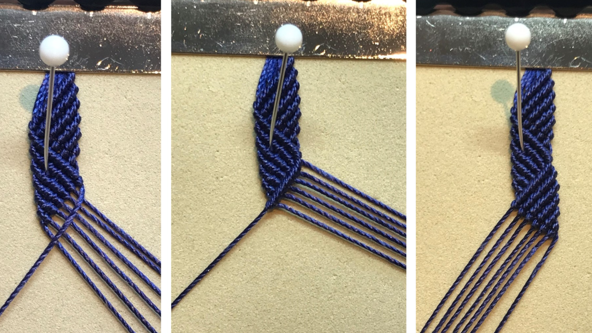 Bracelet homme en micro macramé : Etape 25