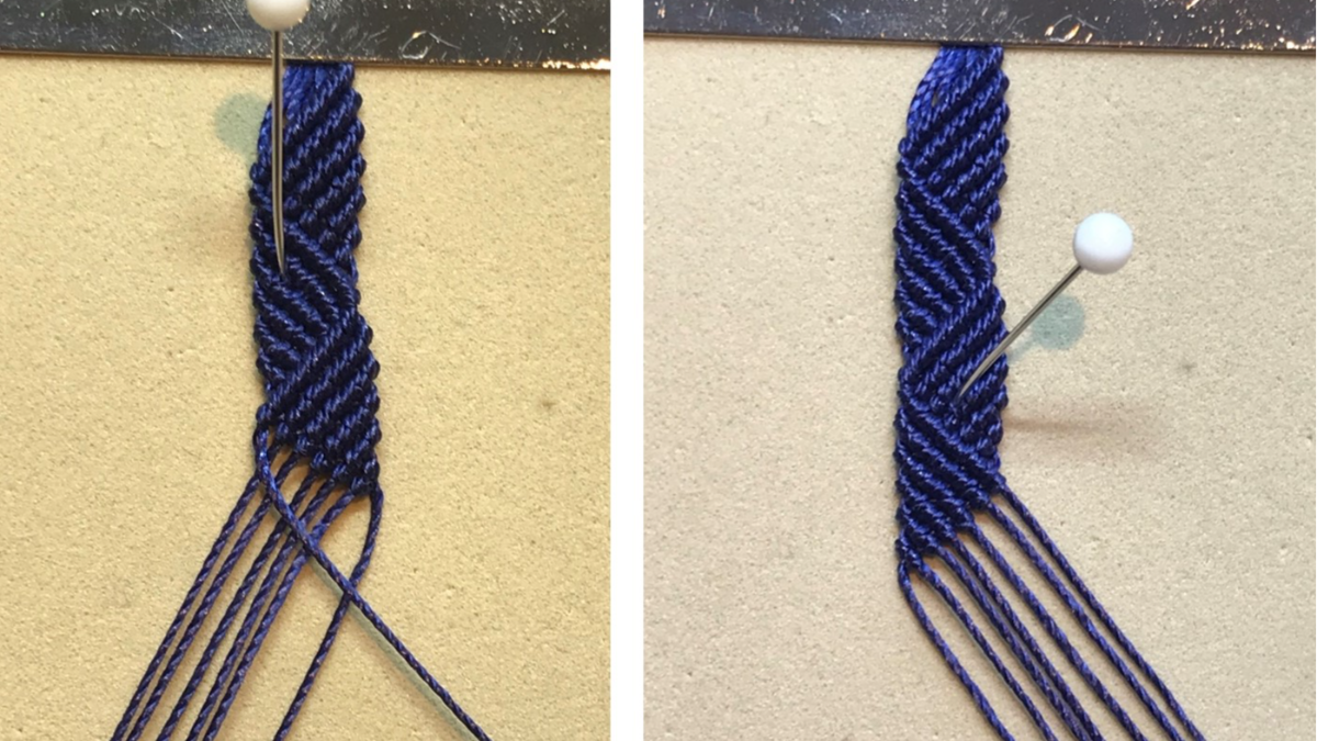 Bracelet homme en micro macramé : Etape 26