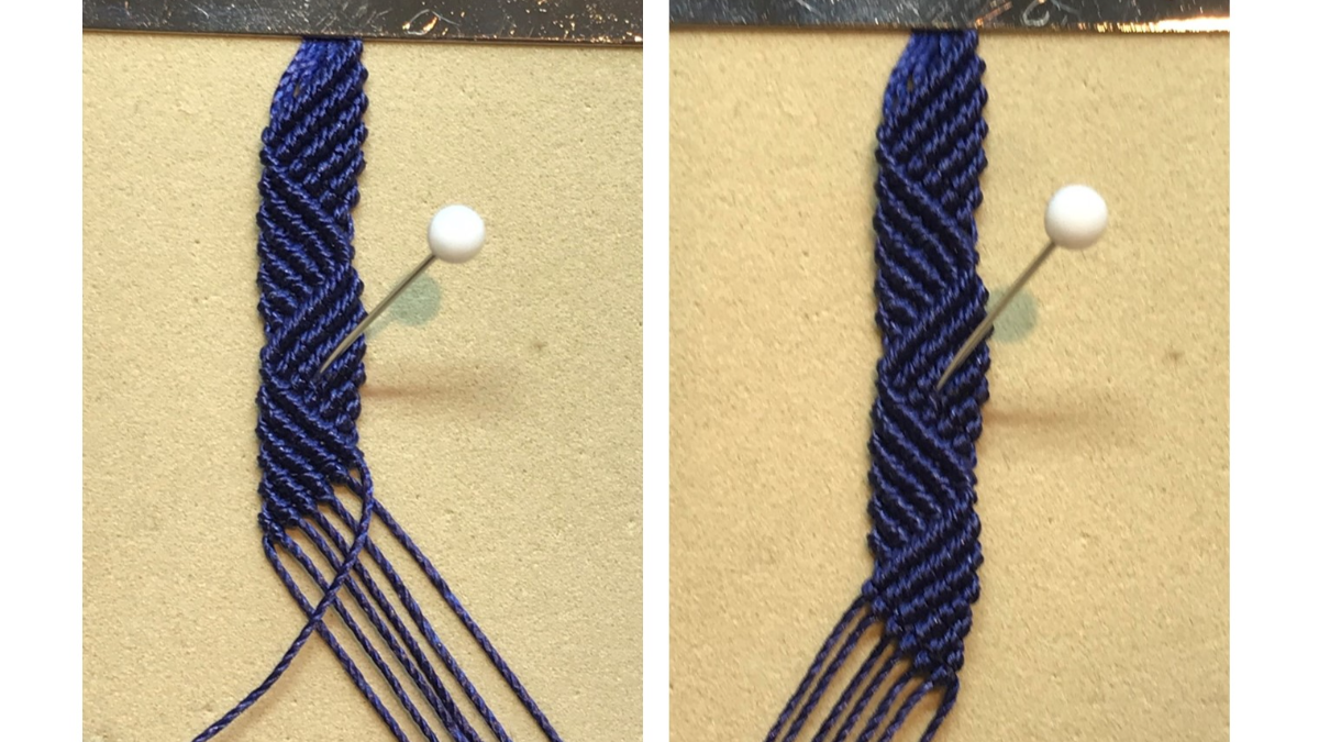 Bracelet homme en micro macramé : Etape 27