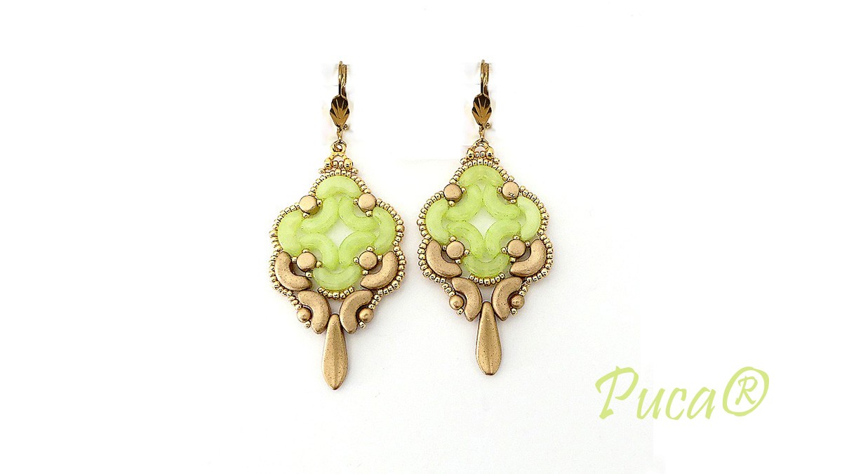 Schéma Boucles d'oreilles Tango avec perles Arcos et Kalos