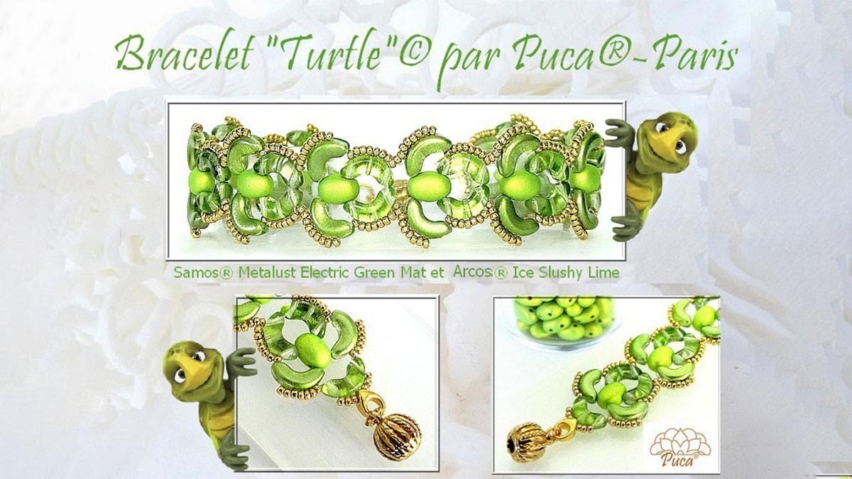 Bracelet Turtle avec perles Samos par Puca