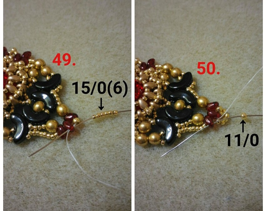 Boucles d'oreilles avec MiniDuo, Arcos® et cabochon PureCrystal ® : Etape 9 Boucles d'oreilles avec MiniDuo, Arcos® et cabochon PureCrystal ® : Etape 9