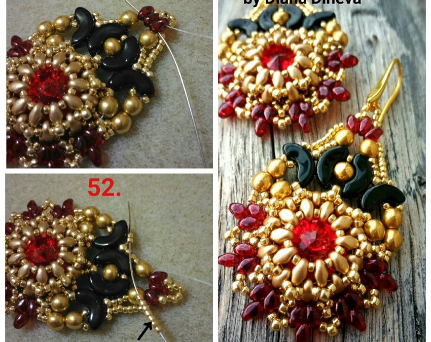 Boucles d'oreilles avec MiniDuo, Arcos® et cabochon PureCrystal ® : Etape 10 Boucles d'oreilles avec MiniDuo, Arcos® et cabochon PureCrystal ® : Etape 10