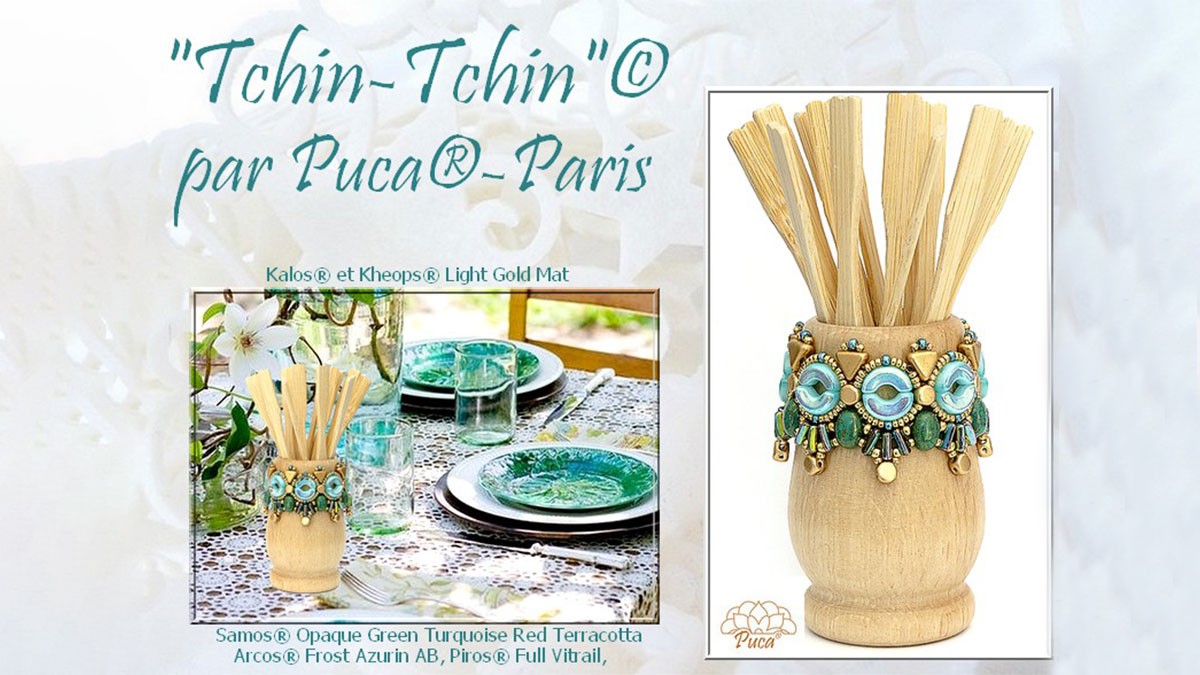 Schéma Tchin Tchin avec support en bois par Puca® Schéma Tchin Tchin avec support en bois par Puca®