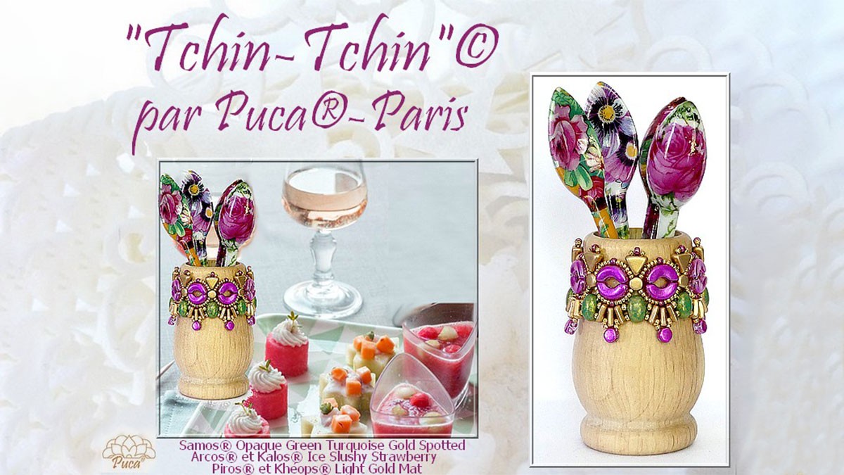 Schéma Schéma Tchin Tchin avec support en bois par Puca® Schéma Schéma Tchin Tchin avec support en bois par Puca®