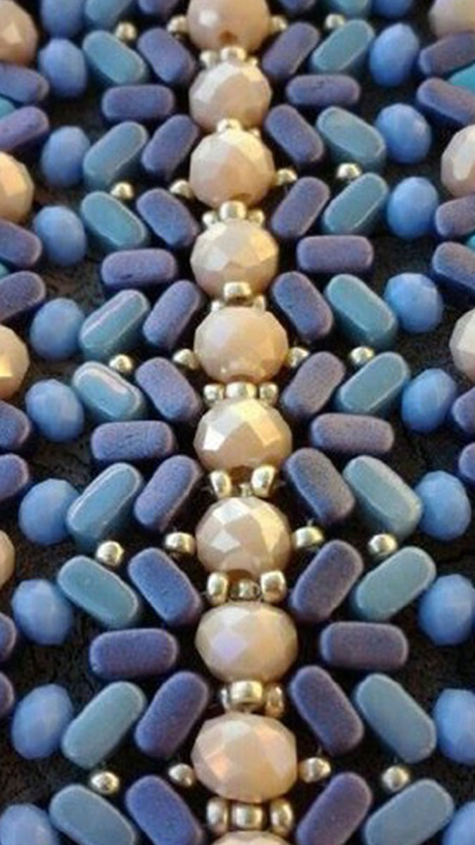 Schéma Bracelet avec Kheops®, Ios® et perles facettées