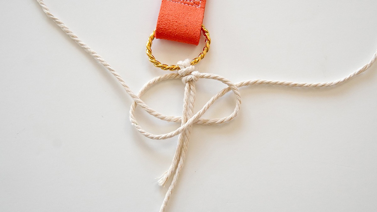 Tuto anse de sac suédine et macramé : Etape 4