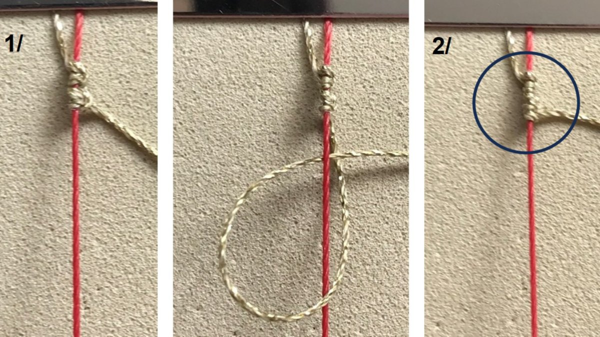 Bracelet en micro-macramé et pierres gemmes : Etape 5