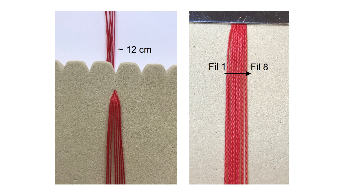 Bracelet en micro-macramé et pierres gemmes : Etape 6