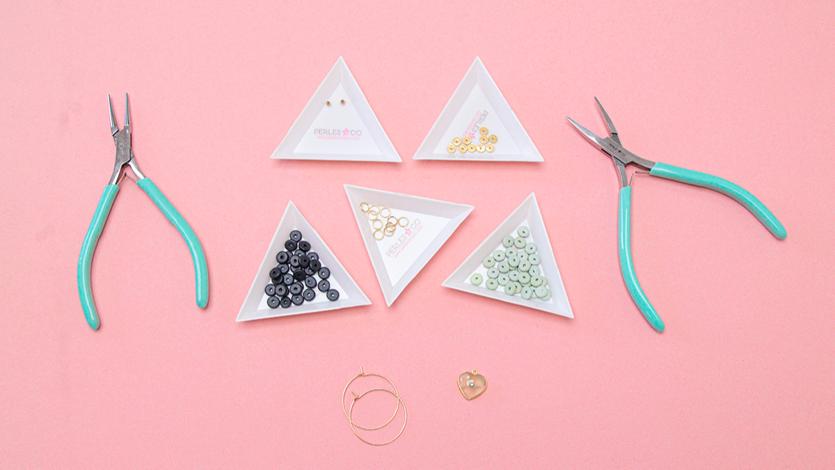 Tuto facile créoles en pierre gemme prehnite : Etape 1