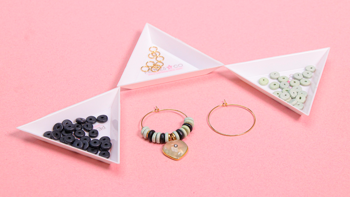 Tuto facile créoles en pierre gemme prehnite : Etape 4