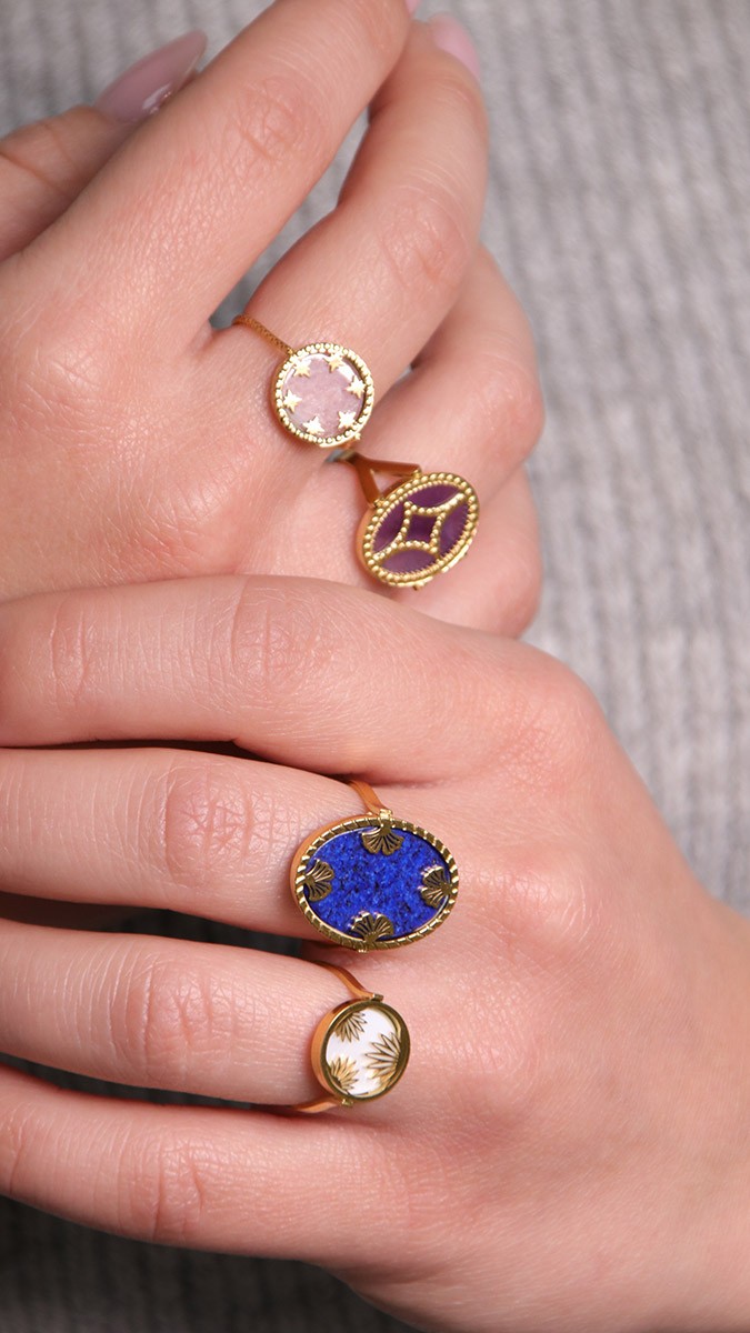 Schéma DIY Bagues Faciles en Acier Inox et cabochons en Pierre Gemme Schéma DIY Bagues Faciles en Acier Inox et cabochons en Pierre Gemme