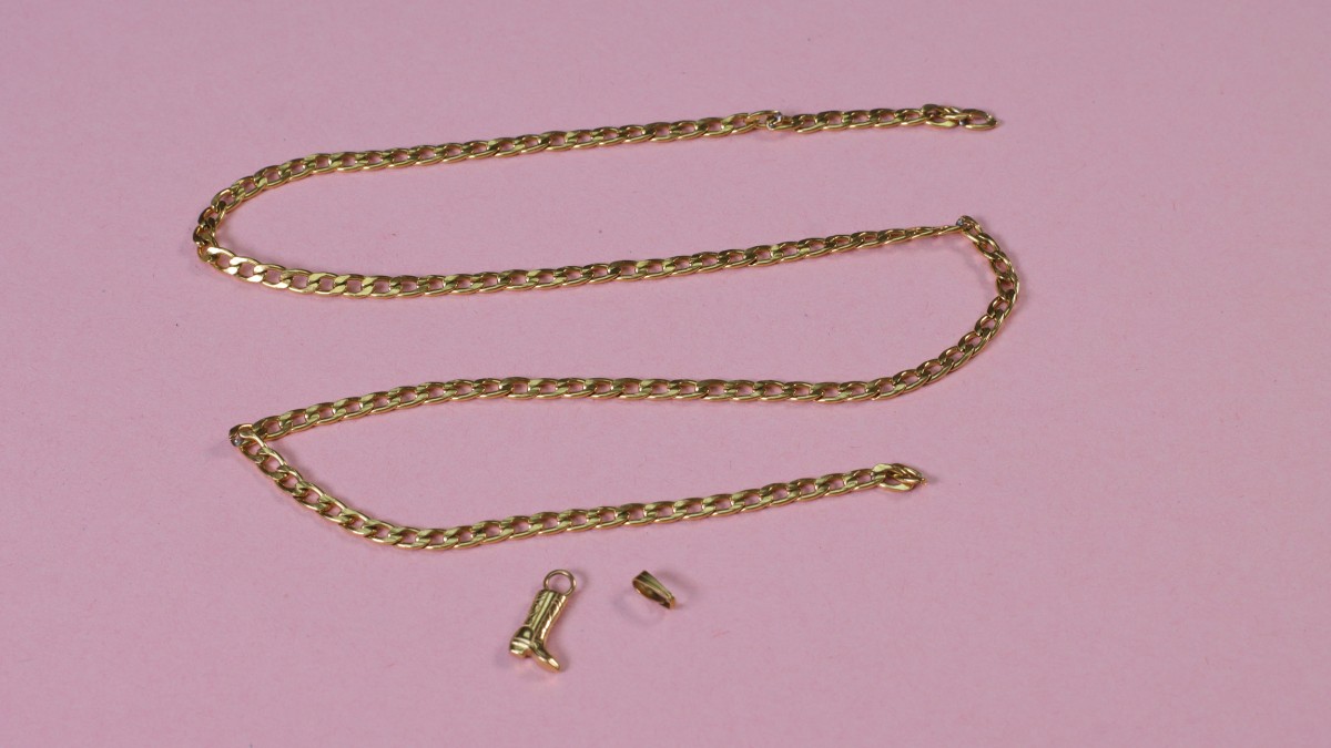 Collier multirangs avec chaînes et perles nacrées : Etape 9