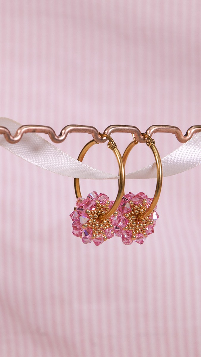 Tutoriel boucles d'oreilles créoles avec tambour en perles