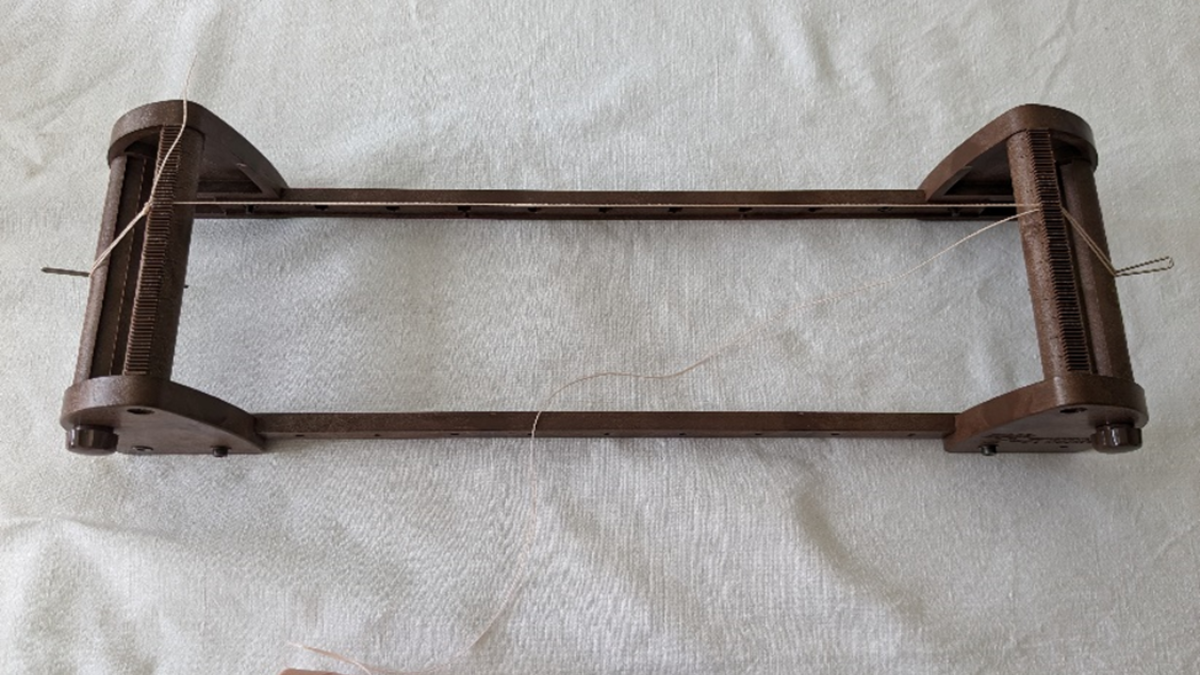 Bracelet avec tissage central et micro macramé : Etape 1