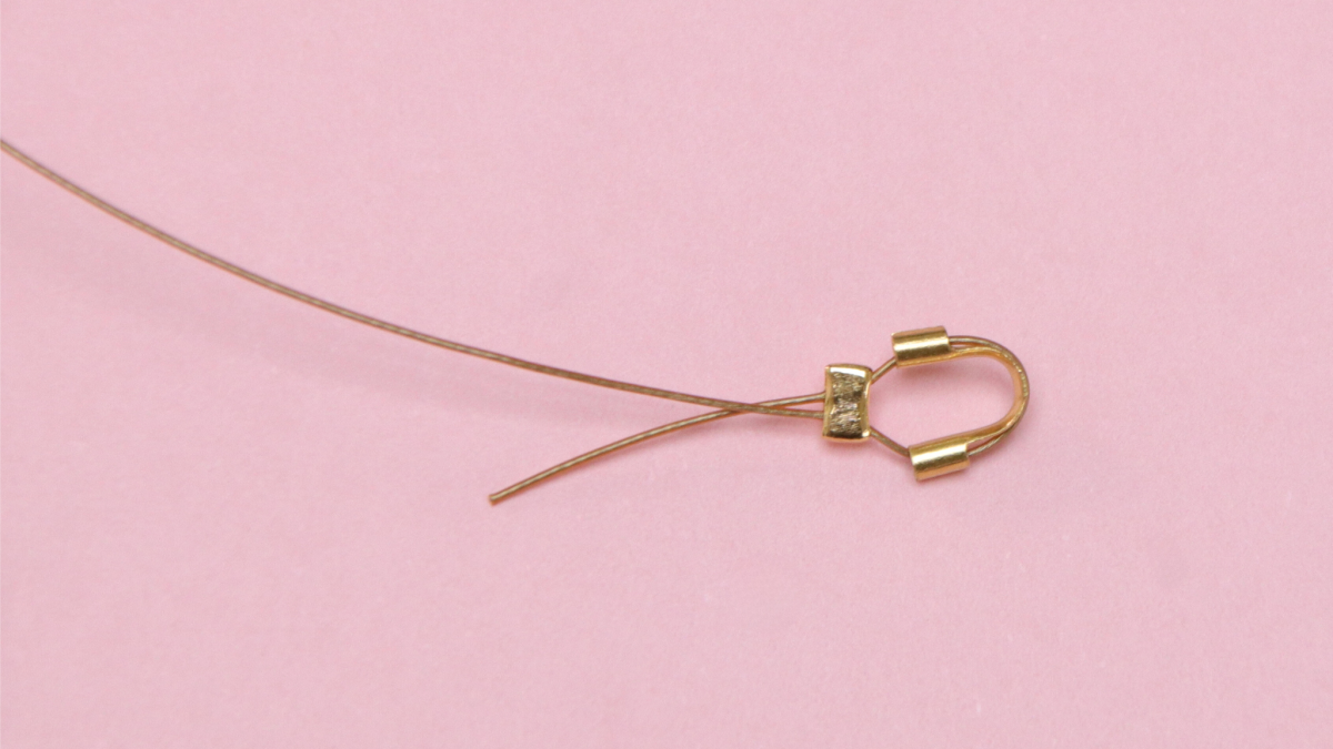 Collier avec perles d'eau douce et perles chips coquillage : Etape 1