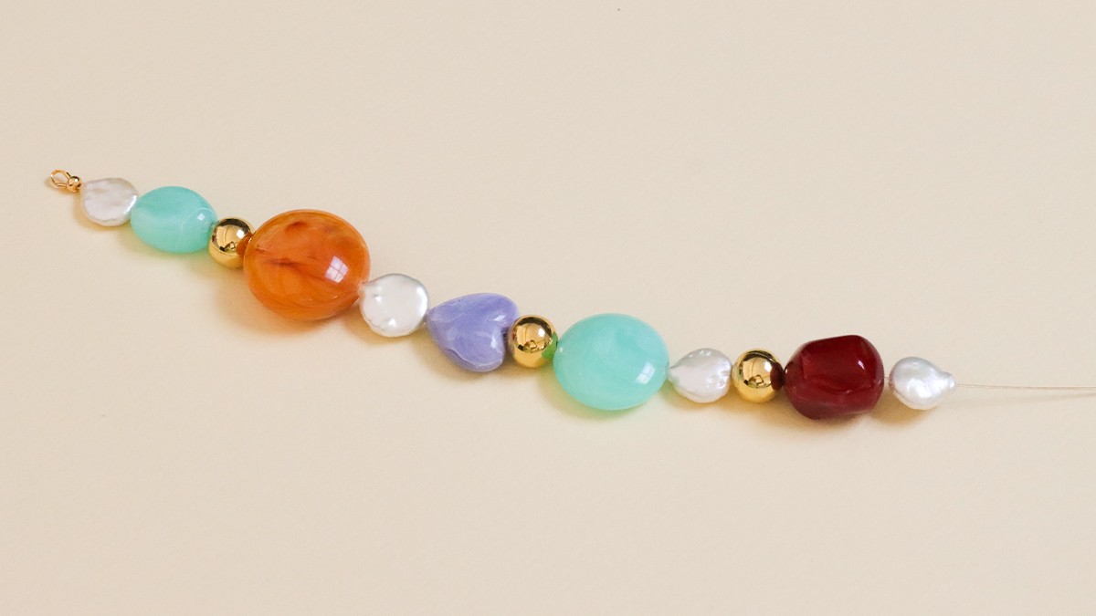 Bracelet mix de perles vintage : Etape 2