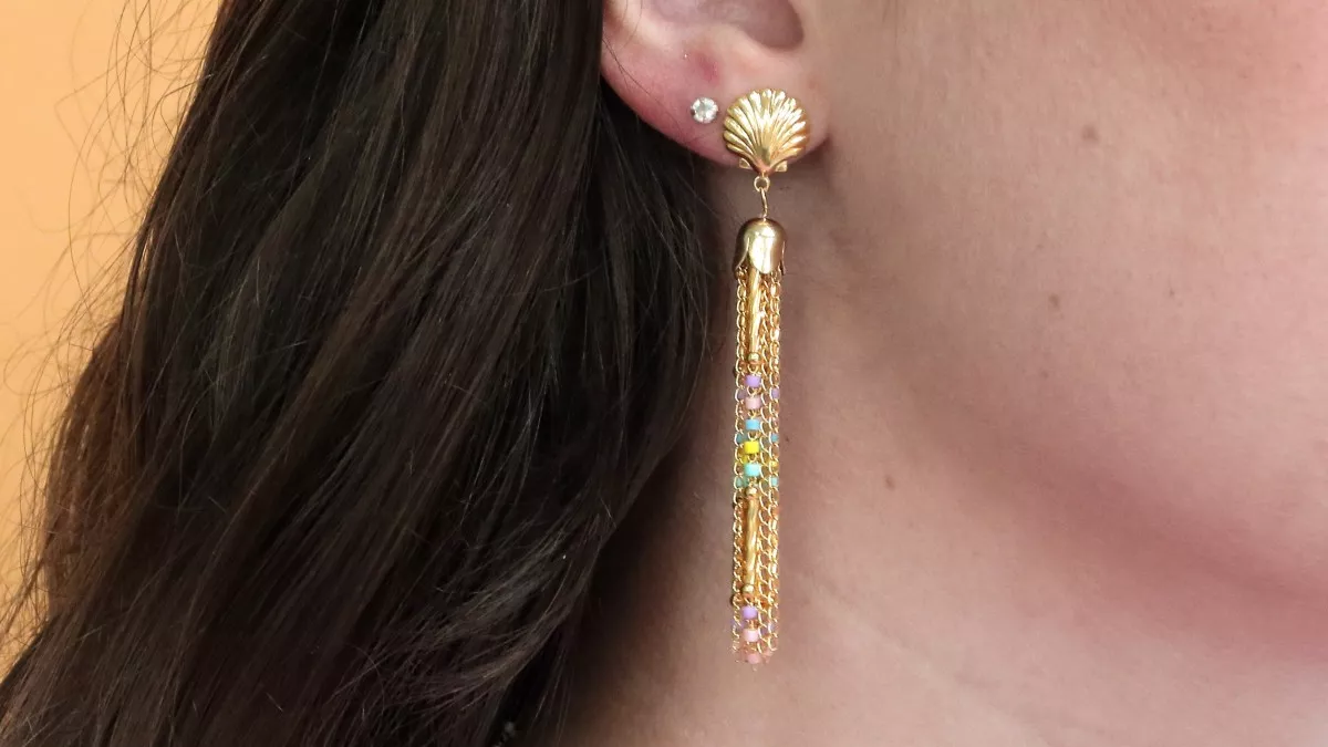 Boucles D'Oreilles Pendantes Avec Coeur En Cristal Boucles D'Oreilles