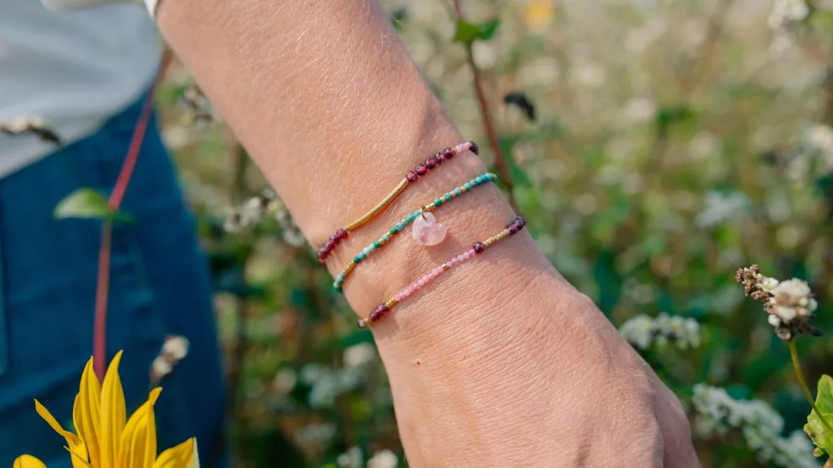 Bracelet élastique En Perles D'améthystes Facettées - Bijou Pierre Violette - Neuf Avec étiquettes