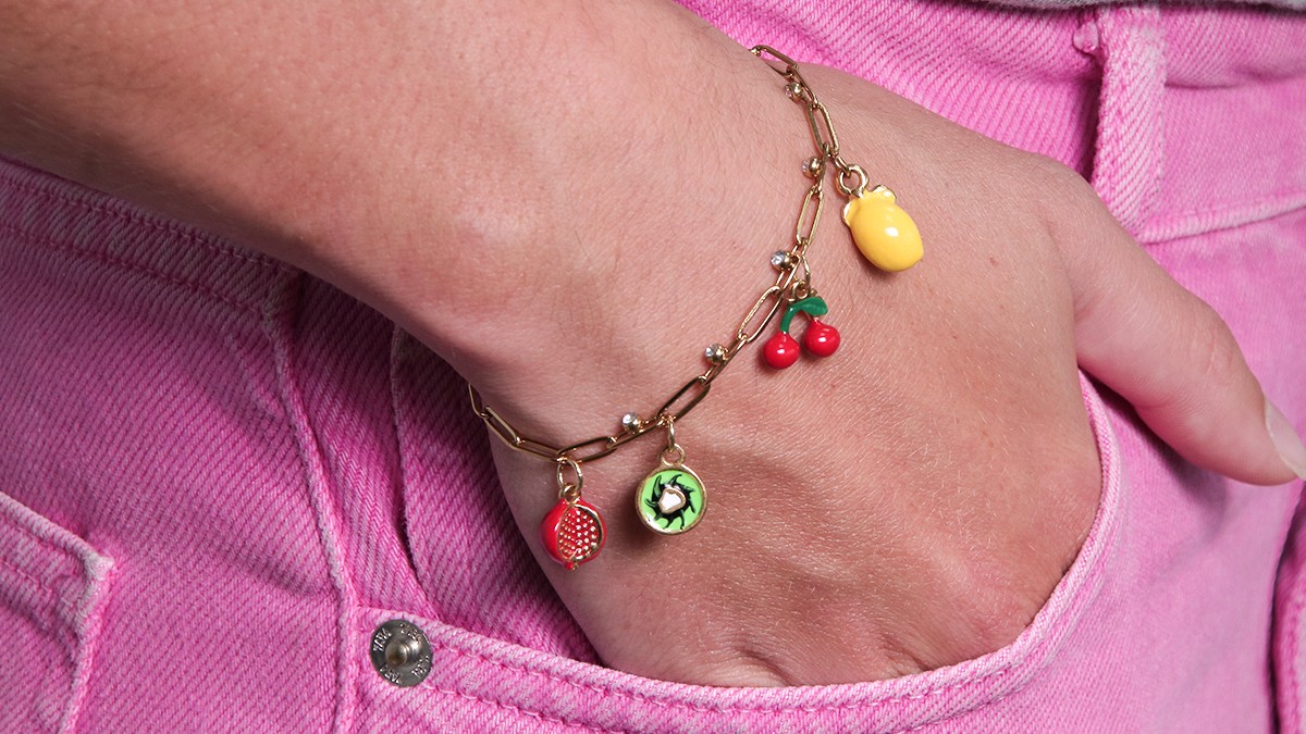 Bracelet Charme Breloques – Rose Doré, 17 Cm – Neuf Avec étiquette