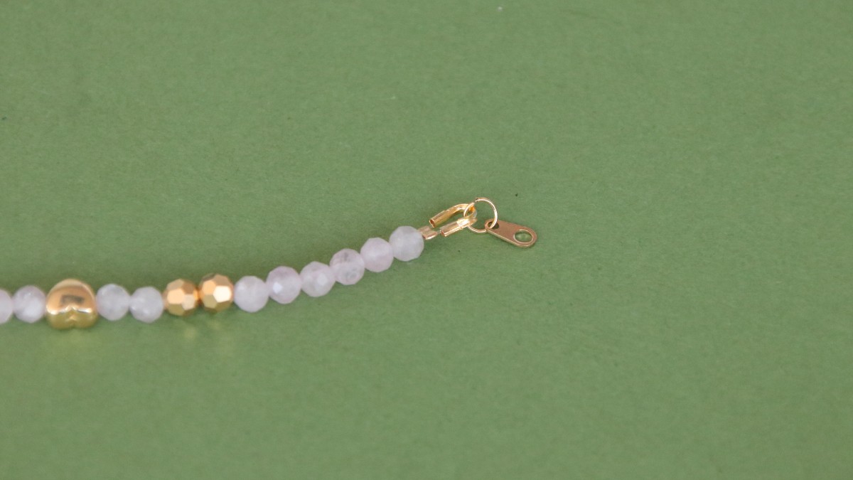 Bracelets fins en pierre naturelle rose : Etape 6 Bracelets fins en pierre naturelle rose : Etape 6