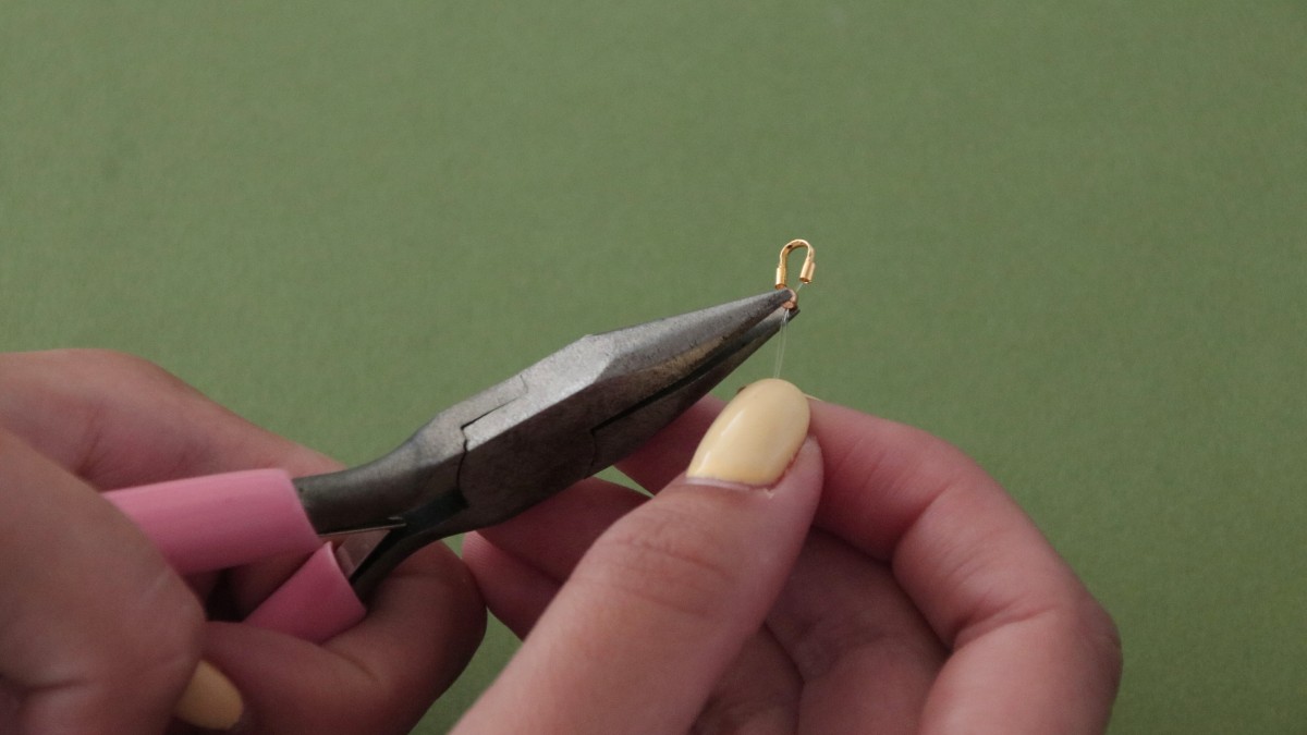 Bracelets fins en pierre naturelle rose : Etape 7 Bracelets fins en pierre naturelle rose : Etape 7