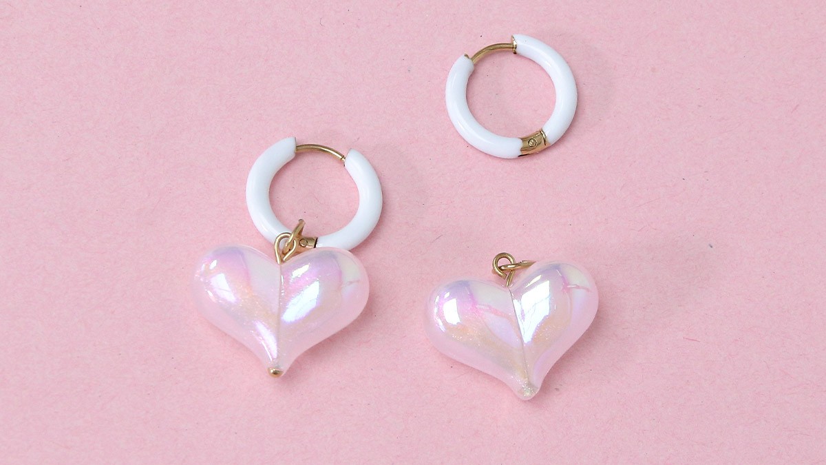 Boucles d'oreilles Citron et coeurs colorés : Etape 4 Boucles d'oreilles Citron et coeurs colorés : Etape 4