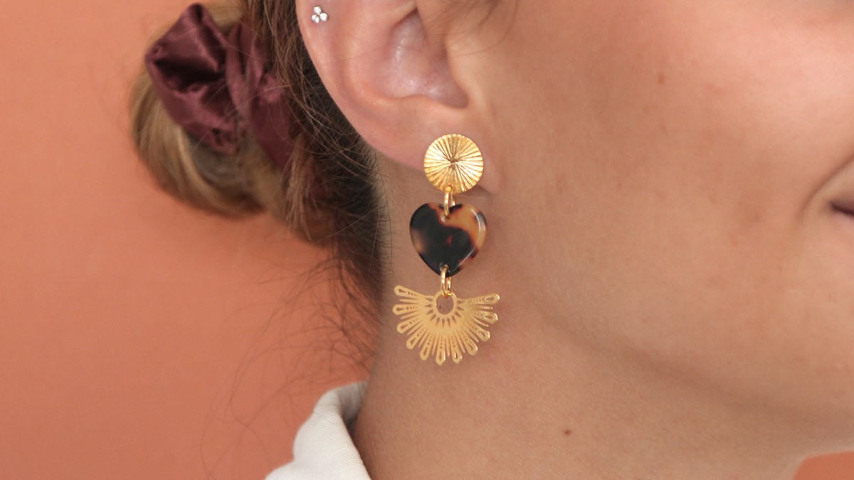 Boucles d'oreilles Imprimé Léopard : Etape 1