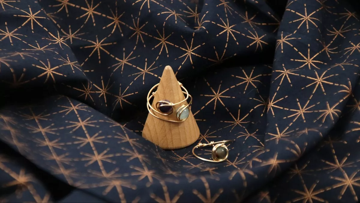 Schéma Bague Aigue-Marine en fil Métallique