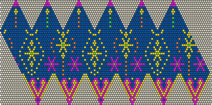 Schéma Boule de Noël en spirale au crochet bleue et rose