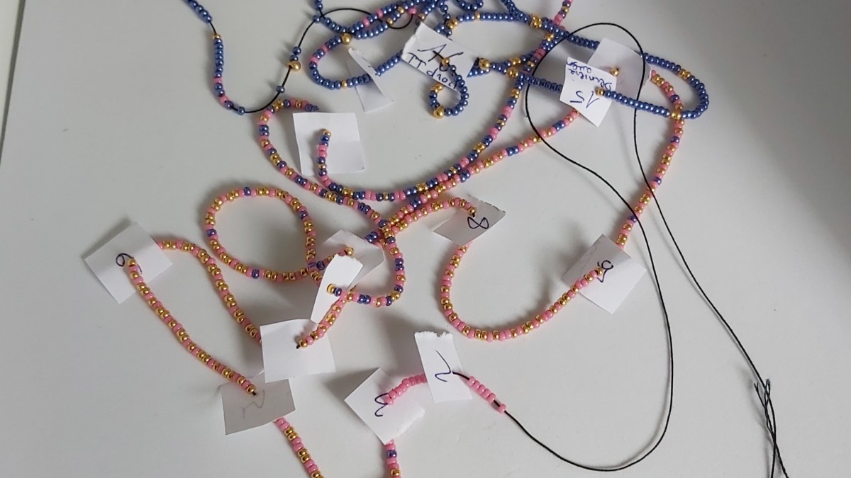 Boule de Noël en spirale au crochet bleue et rose : Etape 1