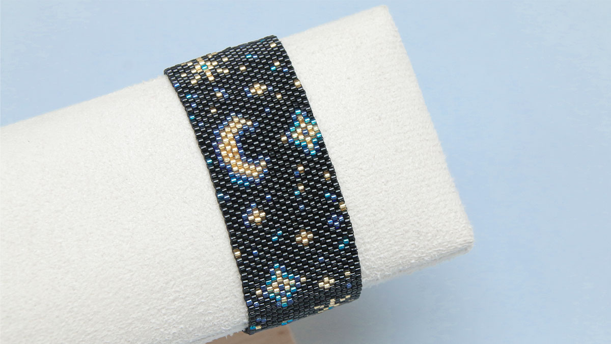 bracelet en tissage de perles miyuki delica made in France
