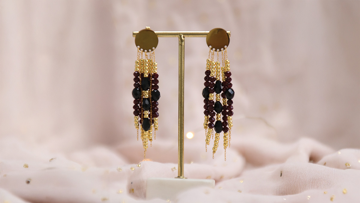 Boucles d'oreilles pendantes pour les fêtes
