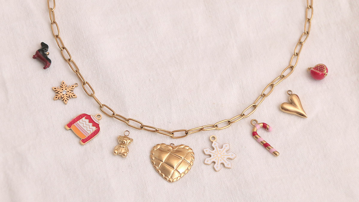 Breloque Acier Inoxydable Arc-en-Ciel Charme Pour Bracelet