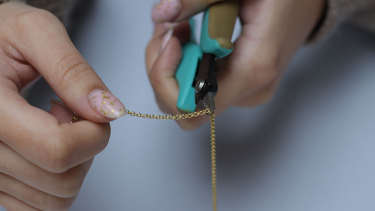 Collier en pierres naturelles double rang : Etape 6