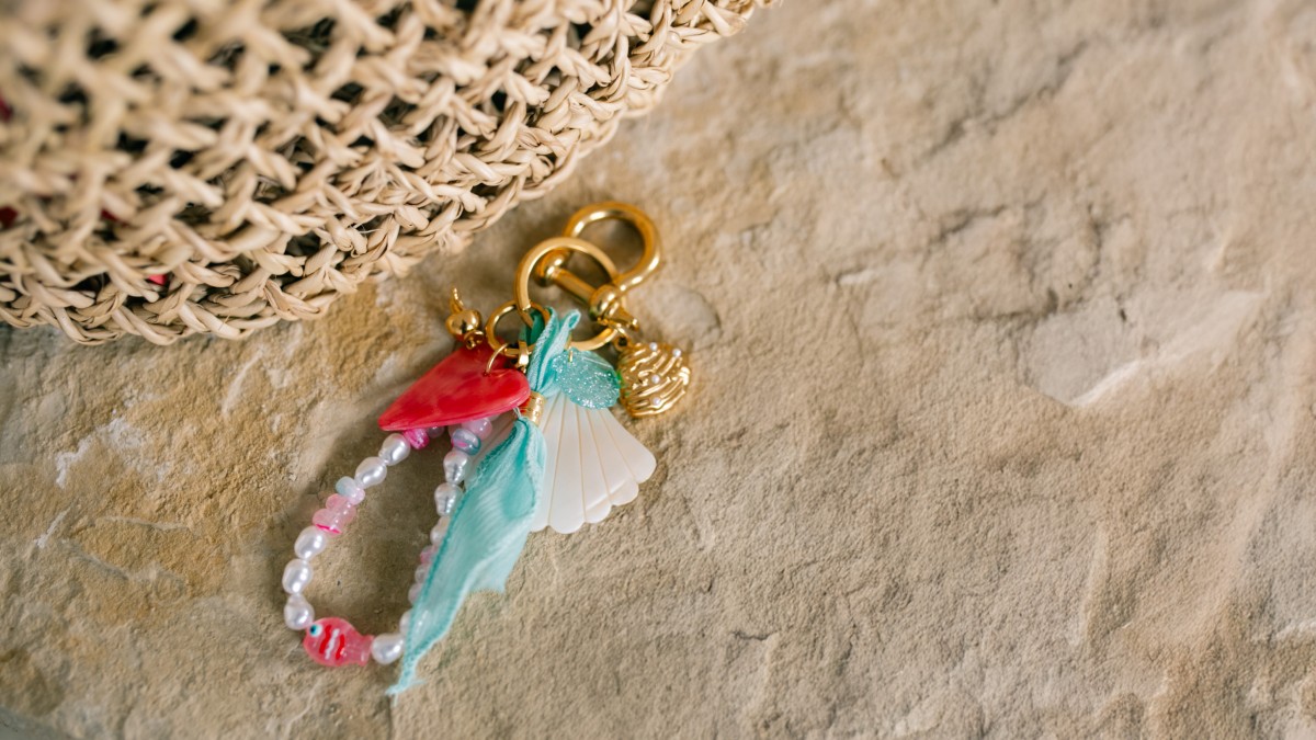 Schéma DIY grigri de sac été avec coquillages