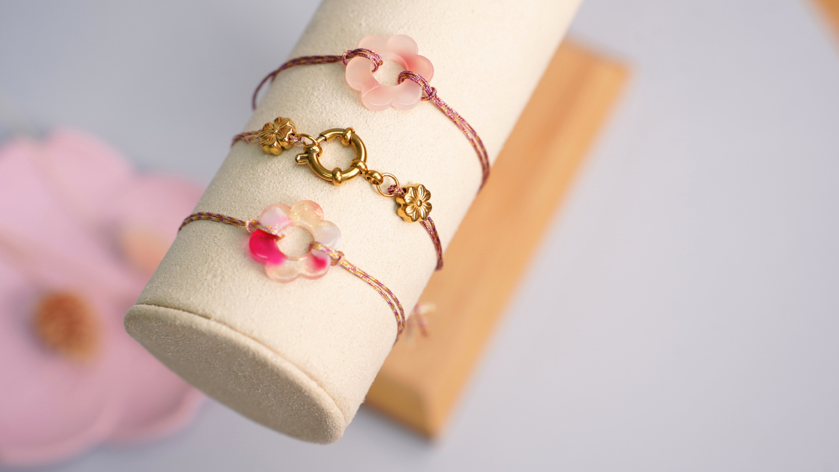 Trio de bracelets d'été en fil nylon