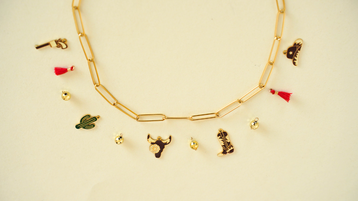 Collier charms cowgirl : Etape 2