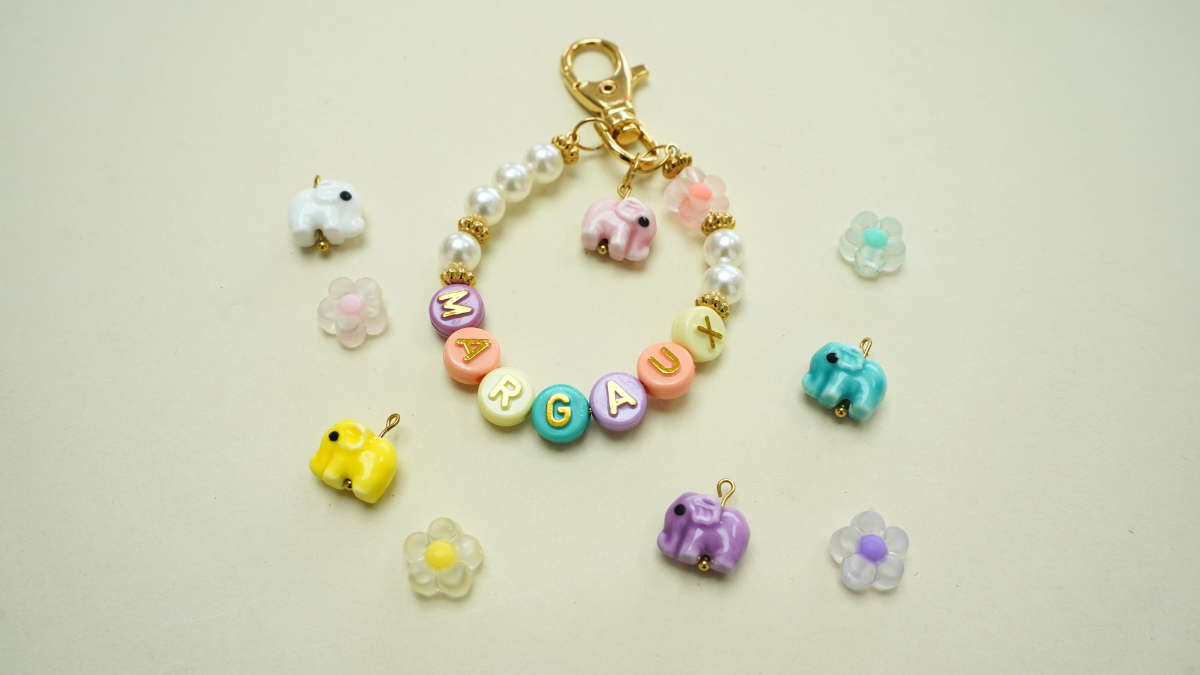 Porte-clé personnalisé prénom avec des perles lettres : Etape 8