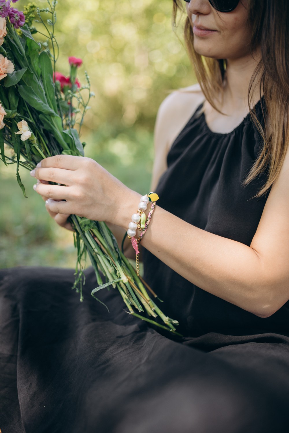 Schéma Bracelet cordon paracorde et breloques en acier inoxydable