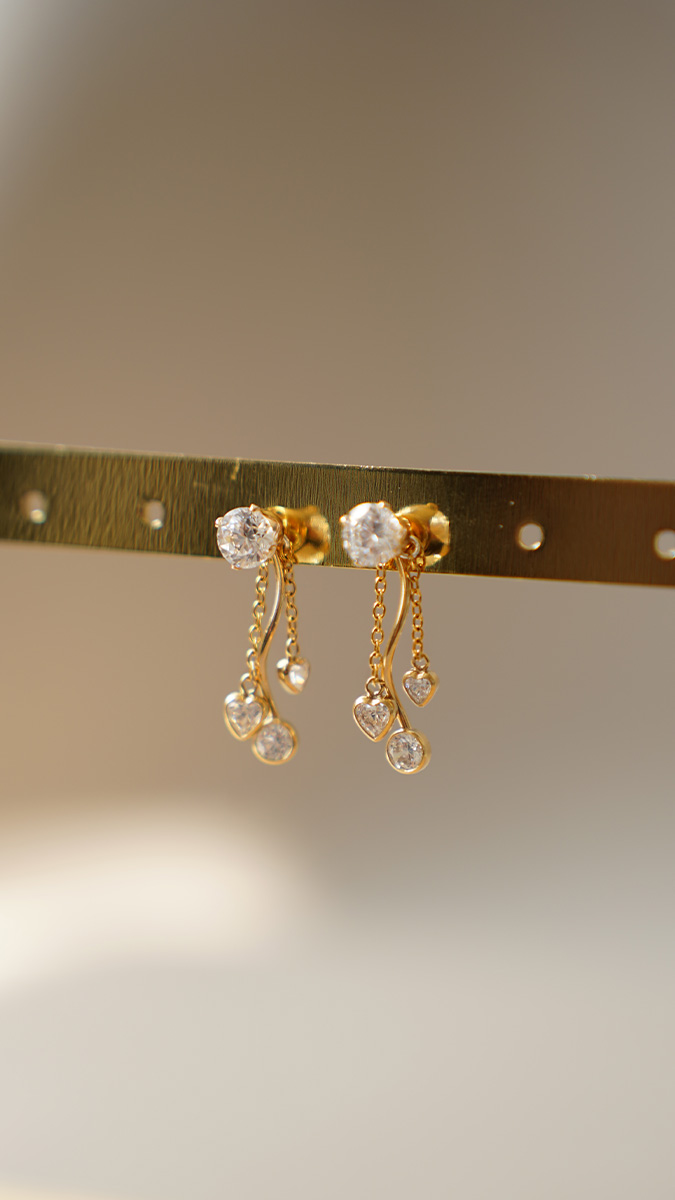 Boucles d'oreilles pendantes en Gold Filled (or laminé)