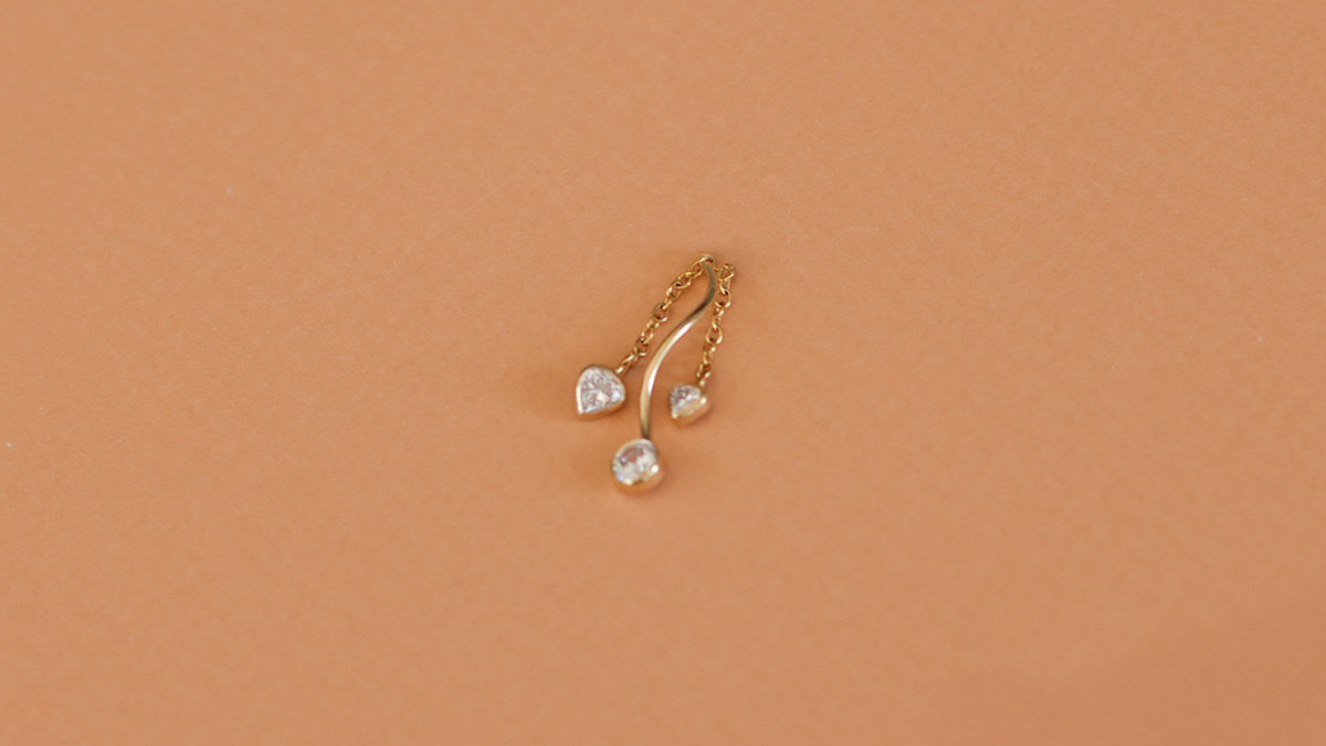 Boucles d'oreilles pendantes en Gold Filled (or laminé) : Etape 2