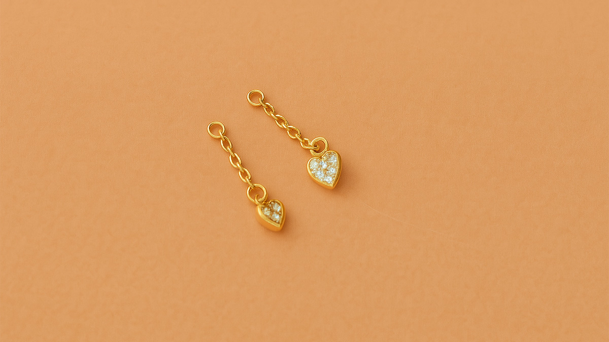 Boucles d'oreilles pendantes en Gold Filled (or laminé) : Etape 1