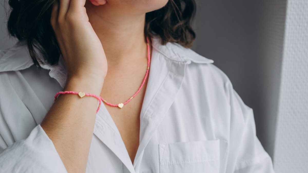 Schéma Parure de collier et bracelet rose en perles Miyuki Schéma Parure de collier et bracelet rose en perles Miyuki