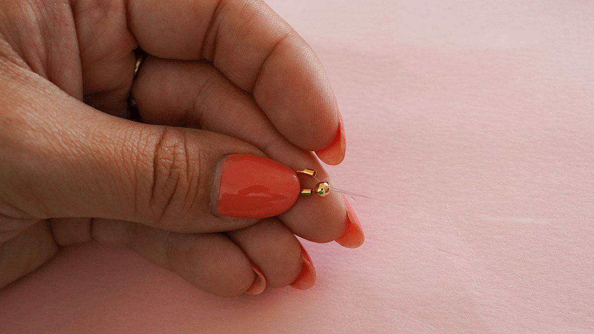 Parure de collier et bracelet rose en perles Miyuki : Etape 2 Parure de collier et bracelet rose en perles Miyuki : Etape 2