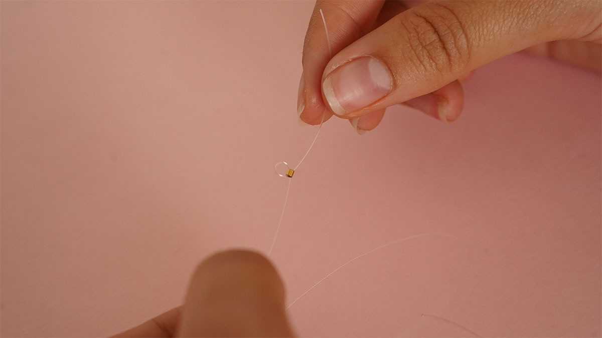 Bracelet en perle Miyuki Delica à nouer : Etape 1